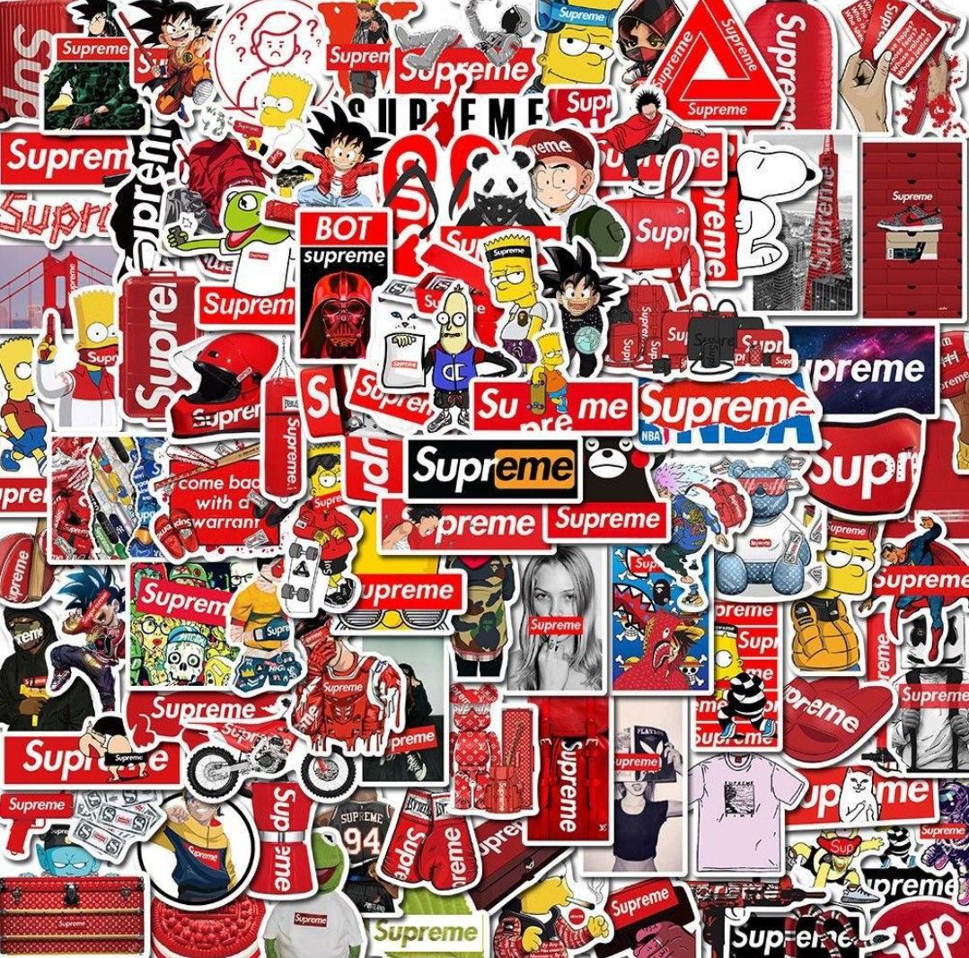 50 PCs 100 PCs 150 PCs Waterproof PVC stickers able to paste on laptop bottle guitar RIPNDIP supreme swipe for more designs