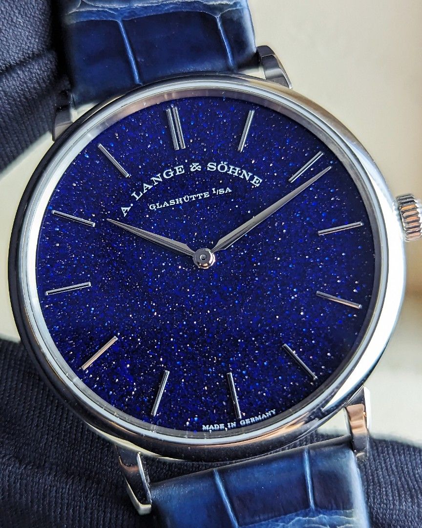 LNIB CHEAPEST A Lange Sohne Saxonia Thin ALS 205.086 39mm Blue Dial