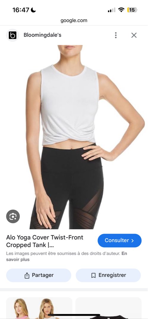 Alo yoga twist front top on sale