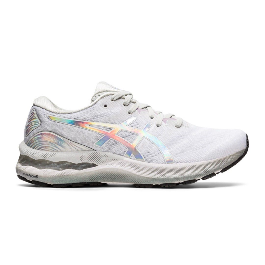 ASICS GEL NIMBUS 23 PLATINUM WOMEN RUNNING SHOES GLACIER GREY WHITE Women s Fashion Footwear Sneakers on Carousell