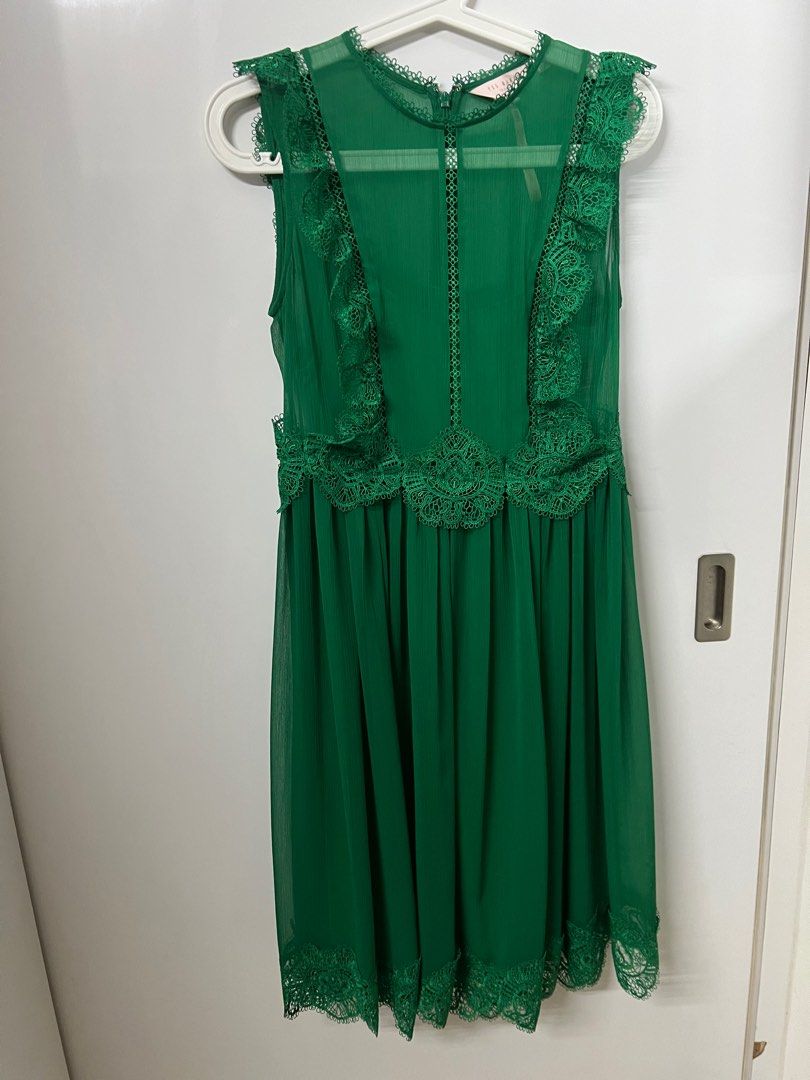 Authentic Ted baker Porrla frill lace midi dress