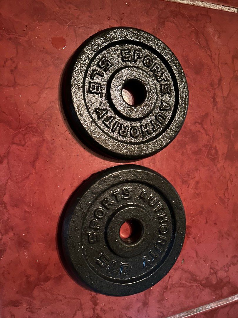 Barbell Plates 5Lbs (Category: Weights & Dumbbells) located in Manila. Submitted by sofiatanya (Listing ID 1323287573, Image 1). Description: Good as new. Di masyadong nagamit. Take 4 for 1,100. ORIGINAL FROM TOBY’S Loc: Tondo .