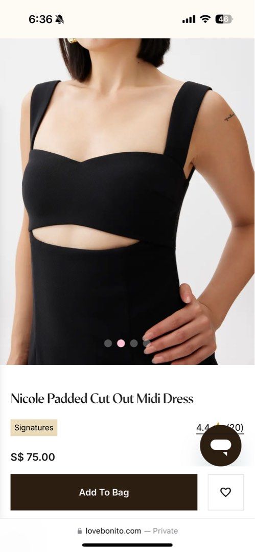 BN LB Nicole Padded Cut Out Midi Dress, Women's Fashion, Dresses & Sets,  Dresses on Carousell
