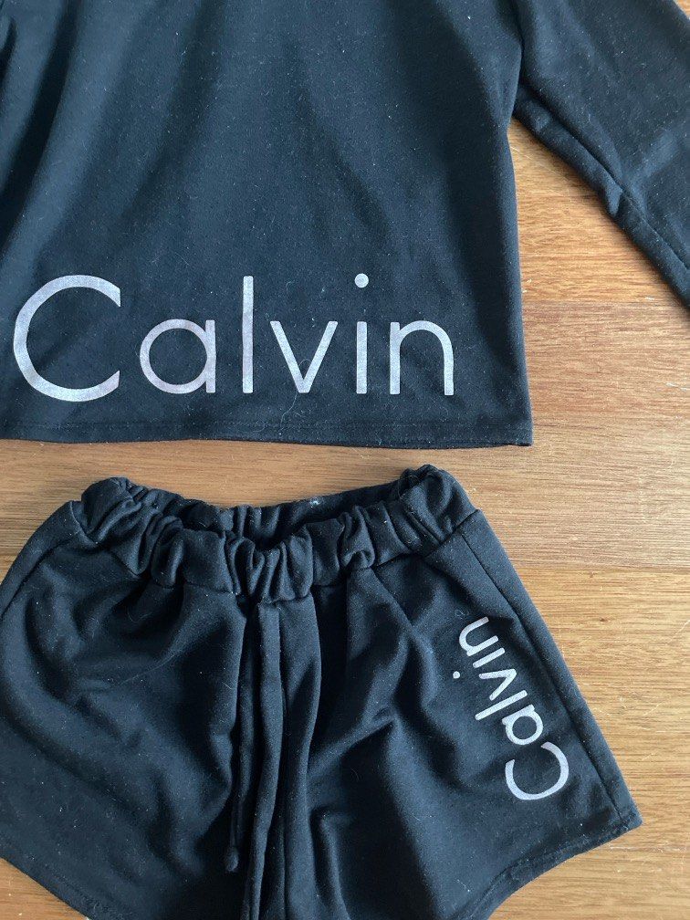 Calvin klein shorts and hoodie set on sale