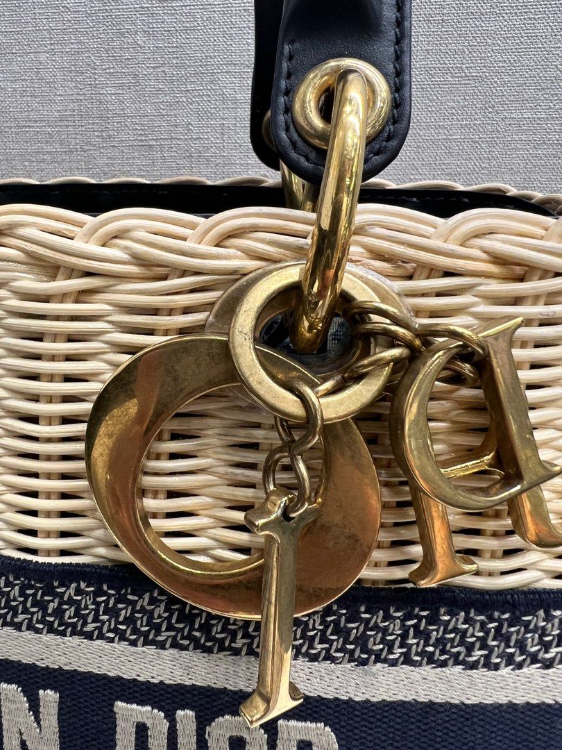 Dior Oblique Lady Dior Medium Wicker Bag Luxury Bags Wallets on Carousell