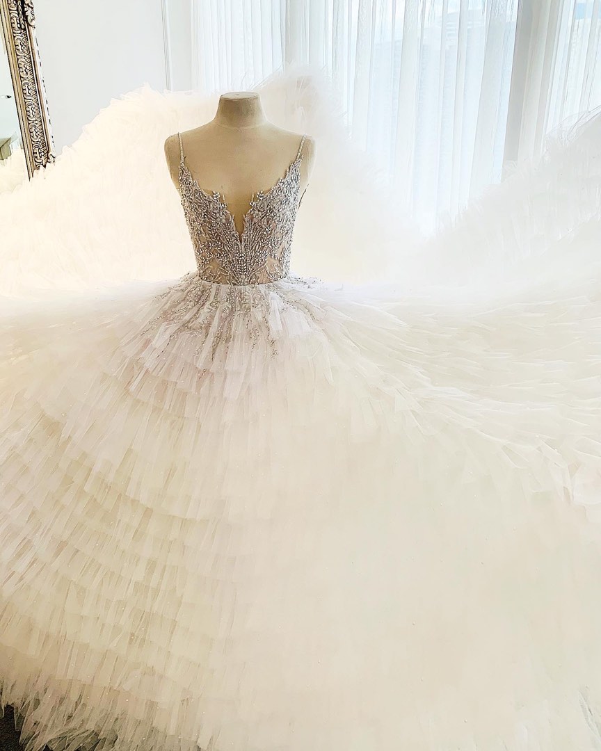For rent only Patricia Santos Two Way Bridal Gown Women s Fashion Dresses Sets Evening dresses gowns on Carousell
