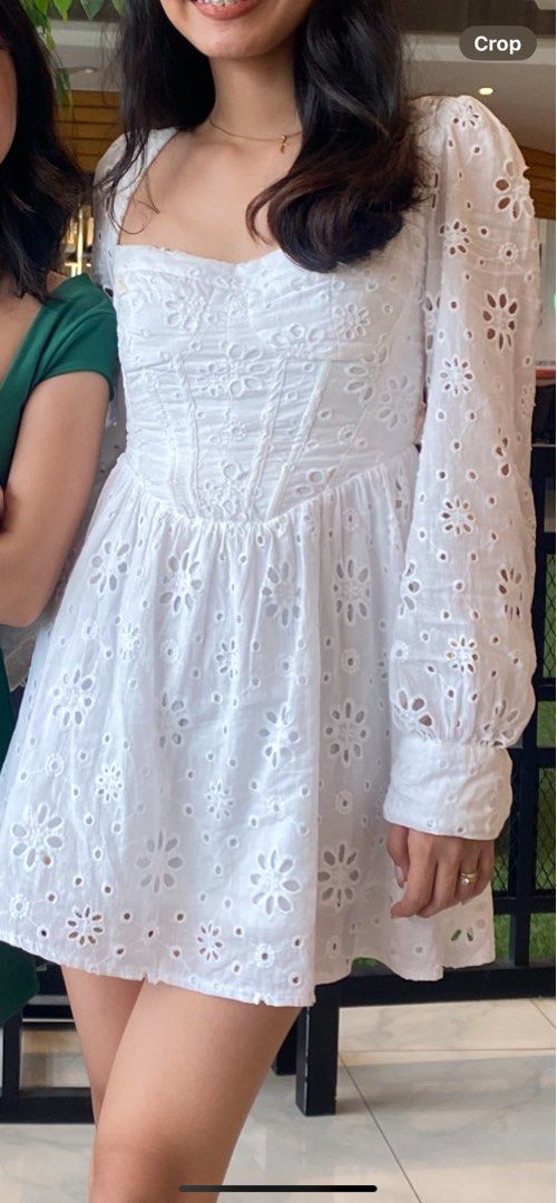 White long sleeve dress forever 21 on sale