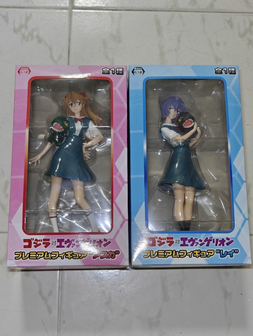 Godzilla VS NEON GENESIS EVANGELION Rei Ayanami Asuka Figure Set