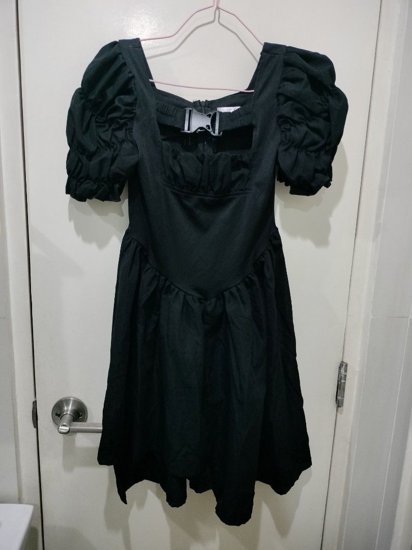Goth Punk dress w/ buckle (Category: Dresses) located in San Juan City. Submitted by stripedpinkroom (Listing ID 1323293176, Image 1). Description: Fits S-M.