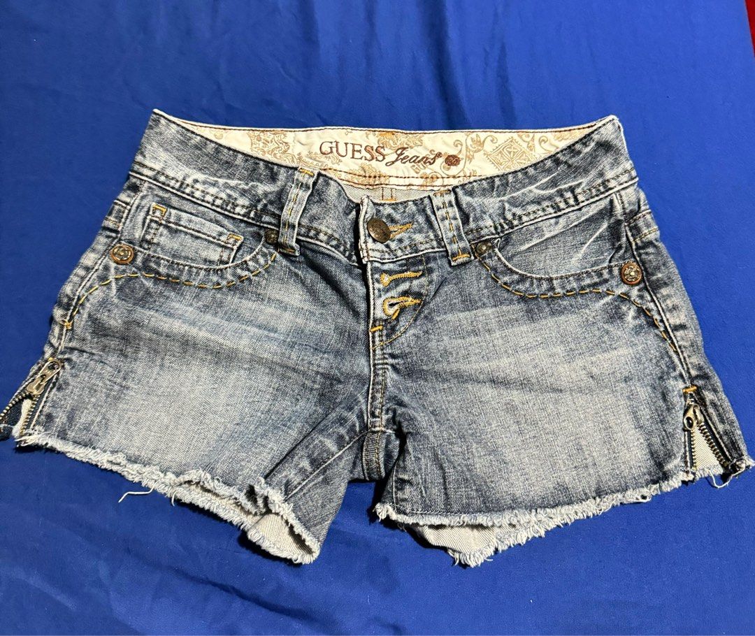 Guess low waist denim shorts Women s Fashion Bottoms Shorts on Carousell
