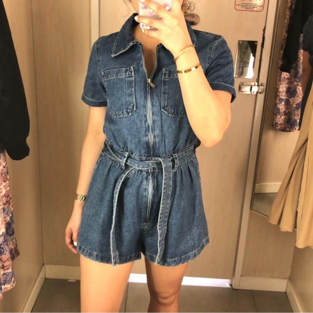 H&m denim playsuit new arrivals