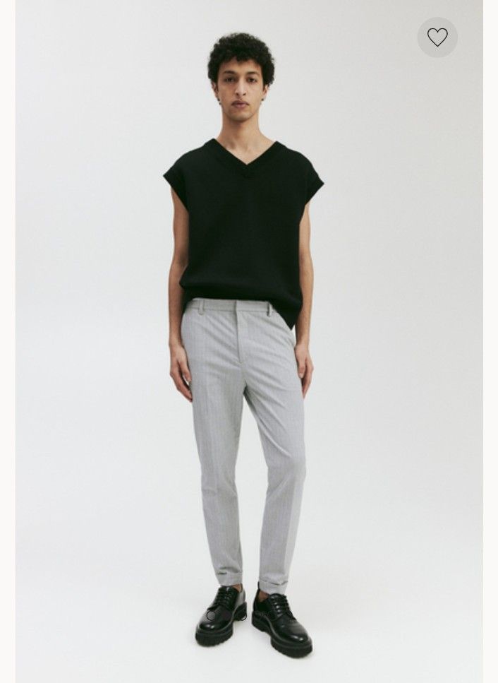 H&m Skinny Fit Cropped Trousers Cropped Pants Skinny Slacks
