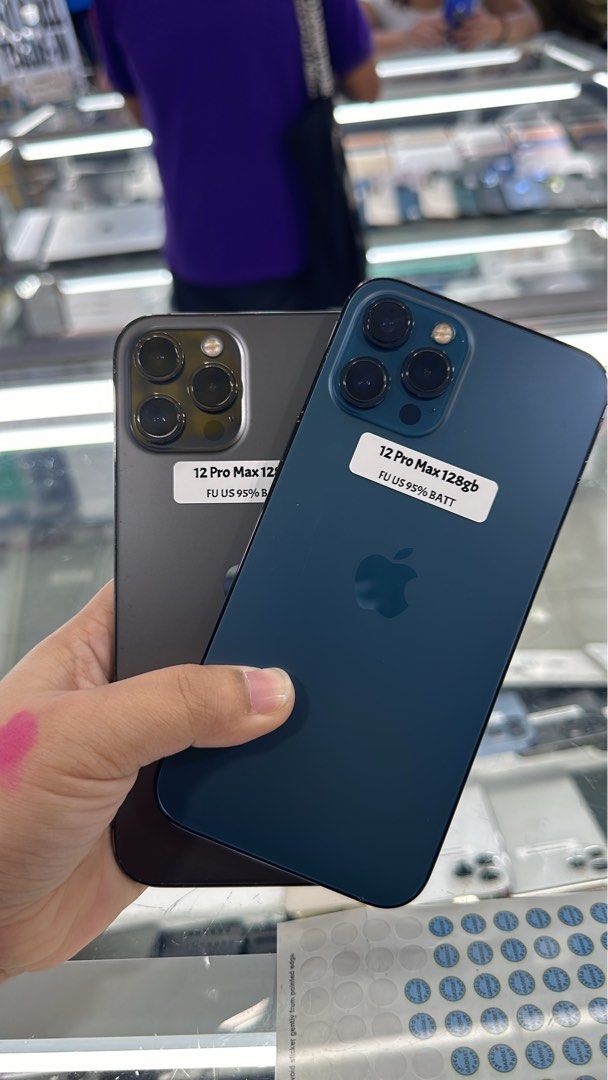 Iphone 12 Pro Max 128gb Good Batt FU (Category: iPhone 12 Series) located in San Juan City. Submitted by javedsgadgetshop (Listing ID 1323411885, Image 1). Description: OPEN FOR INSTALLMENT VIA CREDIT CARD/GGIVES/SPAY/BILLEASE & SWAP/TRADE-IN! BUY AND SELL! Quick Specs : Iphone 12promax •128gb •US Variant •Good batt health •Factory Unlock •95% Smoothness •No hidden issue | No Repaired •100% Authentic | Not Refurbished •w/ OEM Charger & store warr