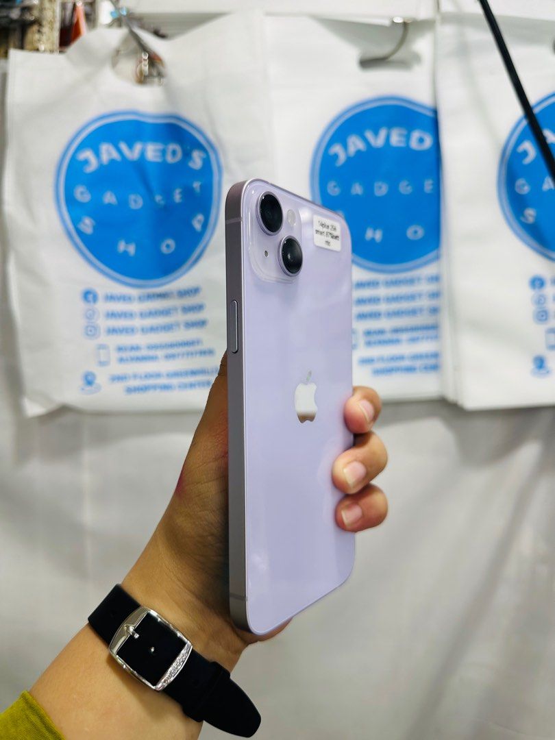 Iphone 14 Plus 256gb 87% batt Smartlocked (Category: iPhone 14 Series) located in San Juan City. Submitted by javedsgadgetshop (Listing ID 1323413313, Image 3). Description: OPEN FOR INSTALLMENT VIA CREDIT CARD/GGIVES/SPAY/BILLEASE & SWAP/TRADE-IN! BUY AND SELL! Quick Specs : Iphone 14+ •256gb •NTC Variant •87% batt health •Smartlocked •95% Smoothness •No hidden issue | No Repaired •100% Authentic | Not Refurbished •w/ OEM Charger & store warrant