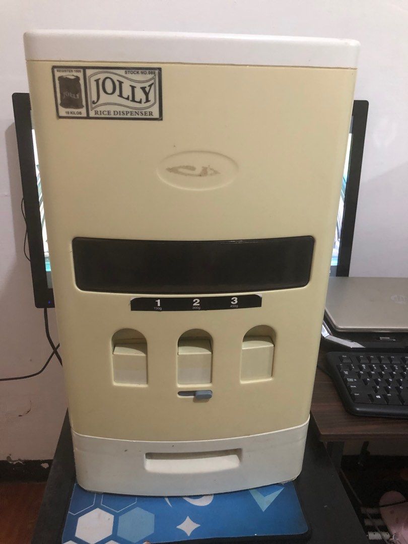 Jolly Rice Dispenser 18kg (Category: Food Organization & Storage) located in Rizal. Submitted by nihonconnect (Listing ID 1323434799, Image 1). Description: .