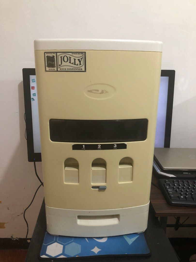 Jolly Rice Dispenser 18kg (Category: Food Organization & Storage) located in Rizal. Submitted by nihonconnect (Listing ID 1323434799, Image 2). Description: .