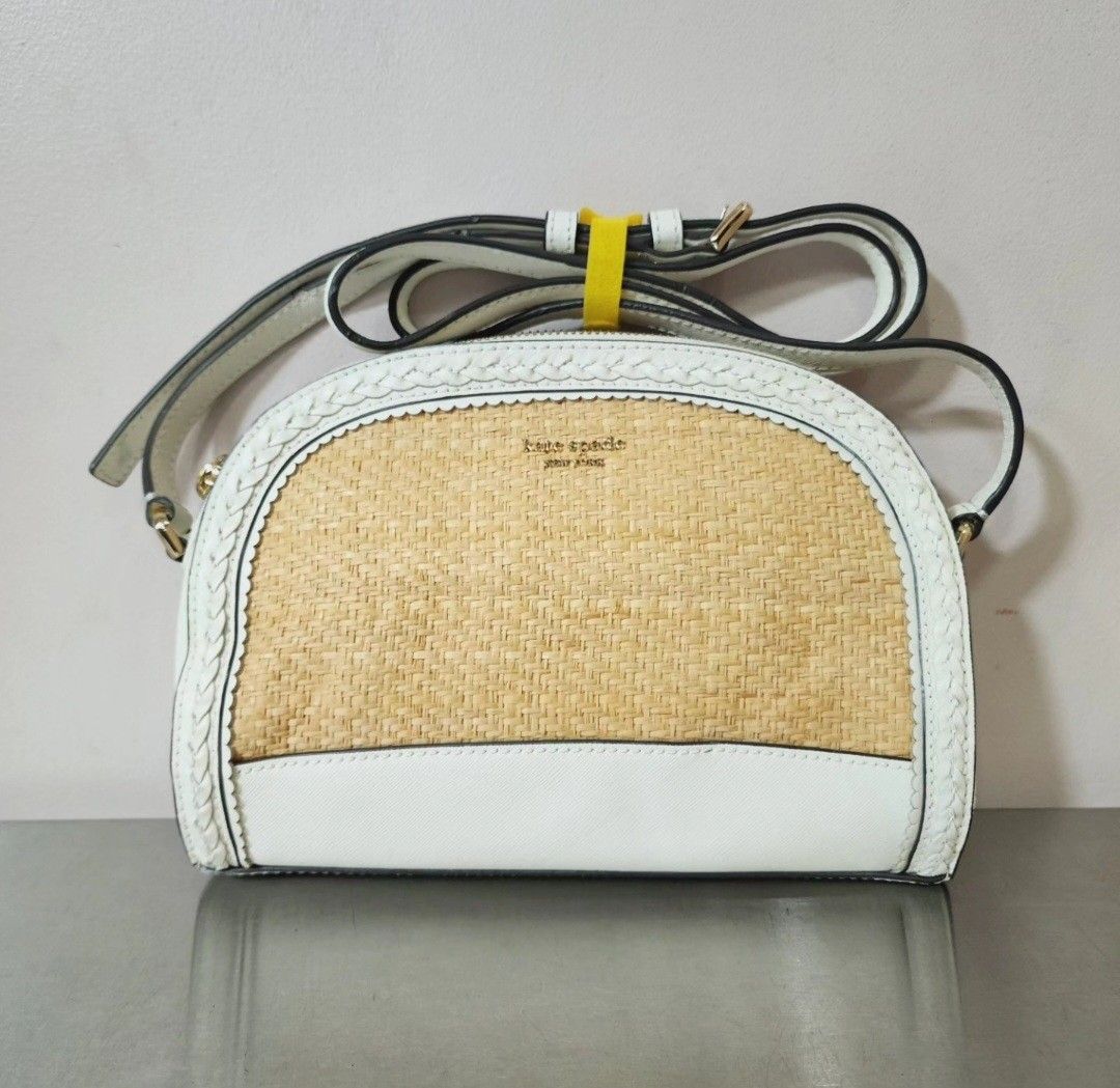Kate Spade Reiley Straw Dome Crossbody Bag