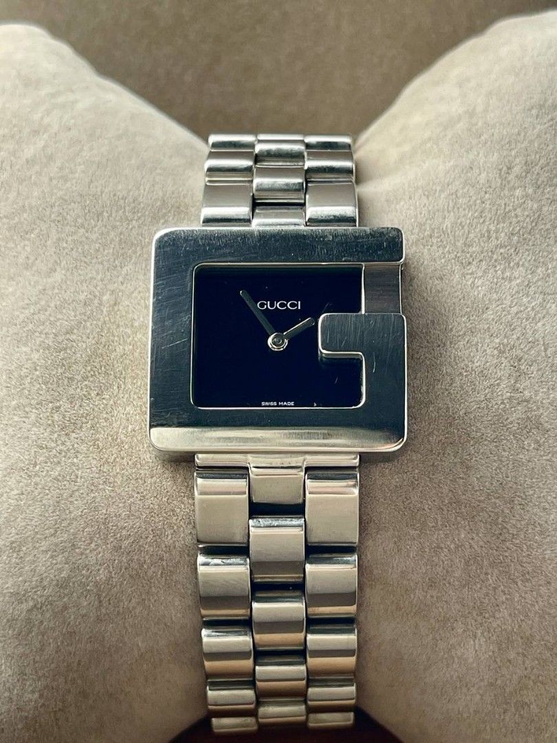 Ladies Gucci G Face 3600J Black Dial Steel