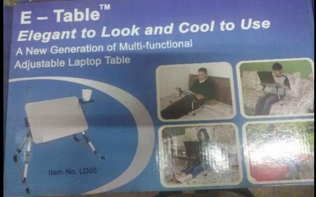 Laptop table (Category: Laptop Bags & Sleeves) located in Valenzuela. Submitted by scarletangel35 (Listing ID 1323395317, Image 1). Description: laptop table silver only brand new issue: dirty box dahil sa storage.