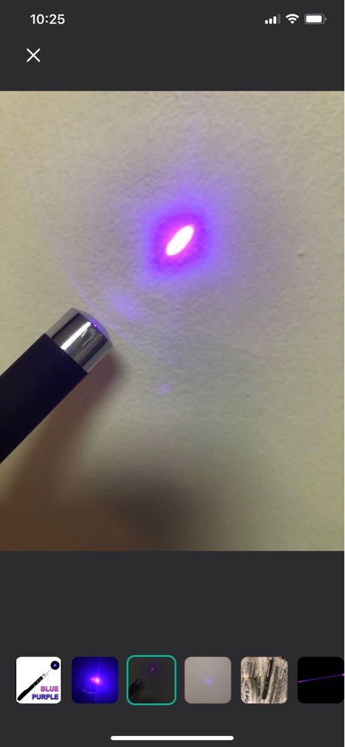 Laser Pointer (Category: Other Gadgets) located in Singapore. Submitted by mspinkpinky (Listing ID 1323286706, Image 3). Description: Brand new, purple Color, AAA battery 1 for $12, 2 for $22, 3 for $30. Buy more save more Self collect at amk ave 3/MRT. Mail additional $2.