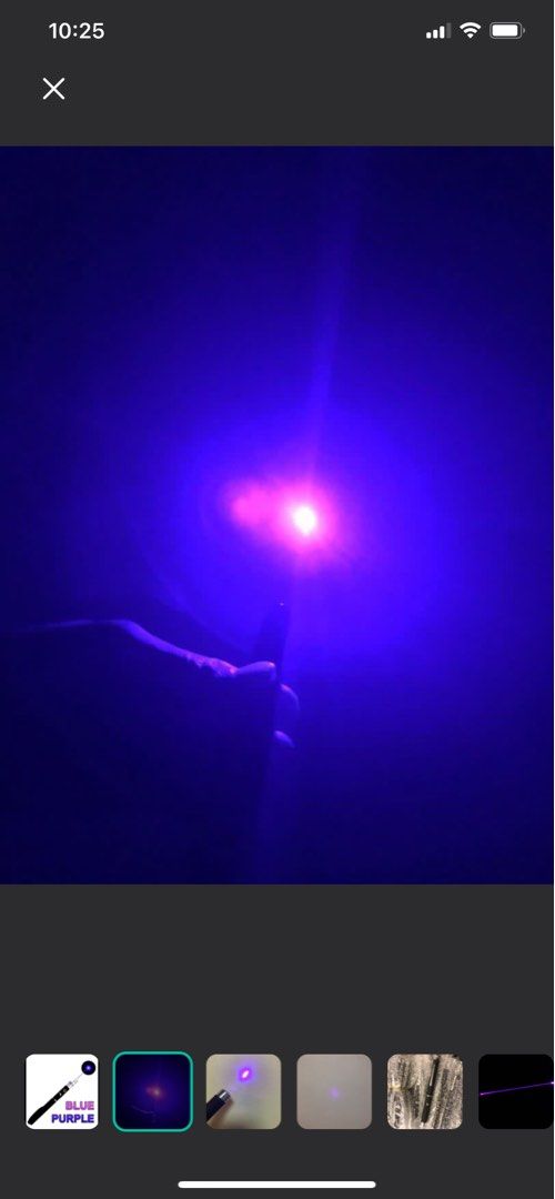 Laser Pointer (Category: Other Gadgets) located in Singapore. Submitted by mspinkpinky (Listing ID 1323286706, Image 2). Description: Brand new, purple Color, AAA battery 1 for $12, 2 for $22, 3 for $30. Buy more save more Self collect at amk ave 3/MRT. Mail additional $2.