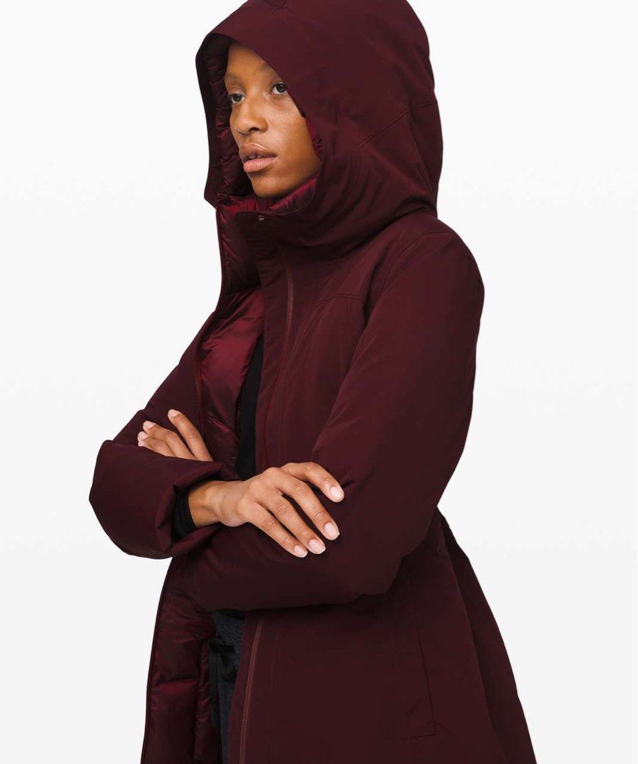 Lululemon Snow Warrior Parka Garnet US6 Women s Fashion Coats Jackets and Outerwear on Carousell