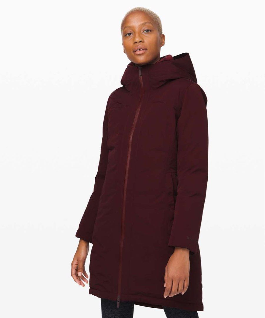 Lululemon Snow Warrior Parka Garnet US6 Women s Fashion Coats Jackets and Outerwear on Carousell