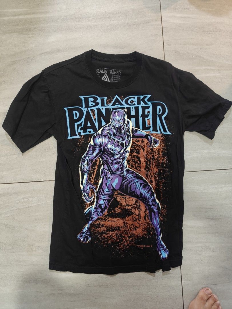 Printed Tshirts Black Marvel T Shirt Black Panther Black Timber T Shirt  Marvel T-shirts (Black, image size:812x1080