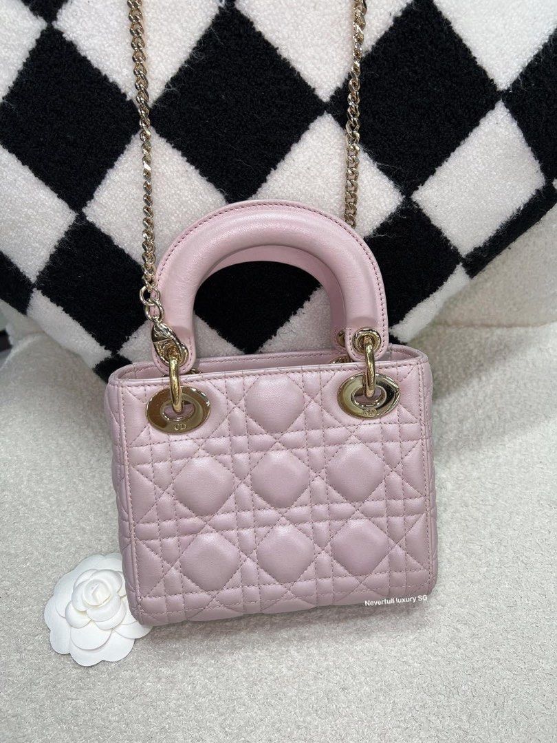 NO NEGO🙏🏻Christian Dior Mini Lady Dior Lotus Pink Pearlescent