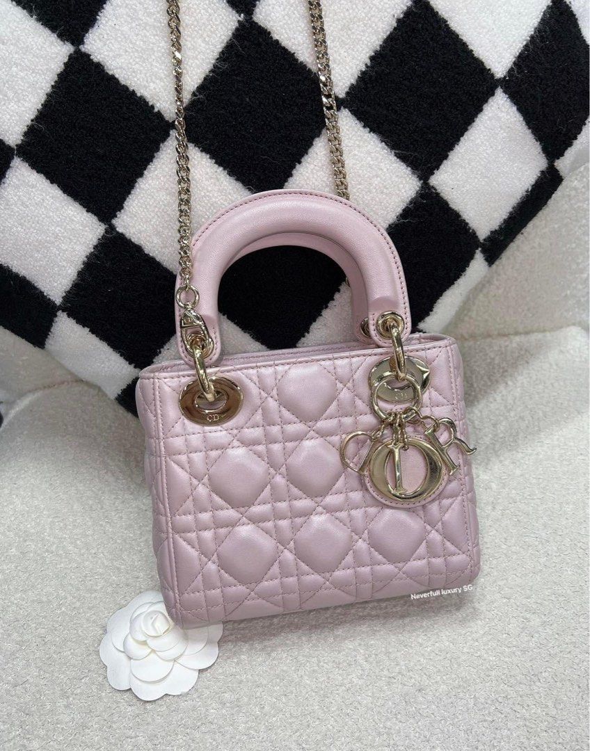 NO NEGO🙏🏻Christian Dior Mini Lady Dior Lotus Pink Pearlescent