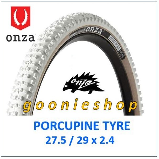 ONZA PORCUPINE White Skinwall 27.5 29 x 2.4 MTB Tyre. Sports Equipment Bicycles Parts Parts Accessories on Carousell