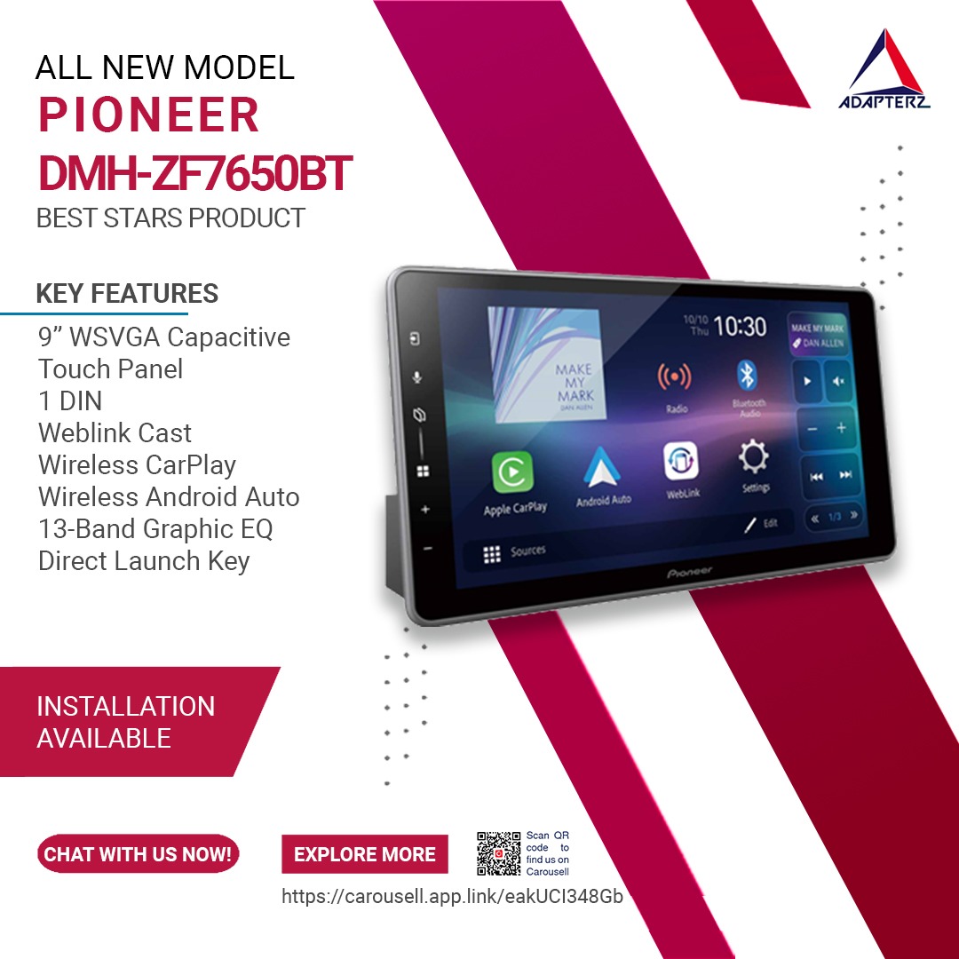 Pioneer DMH-ZF7650BT *Free Installation*, Car Accessories