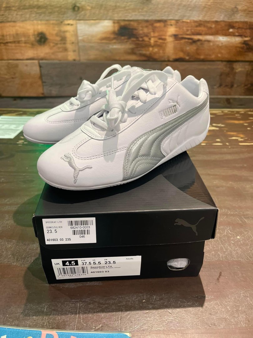 Puma Speedcat Leather White Silver Women s Fashion Footwear Sneakers on Carousell