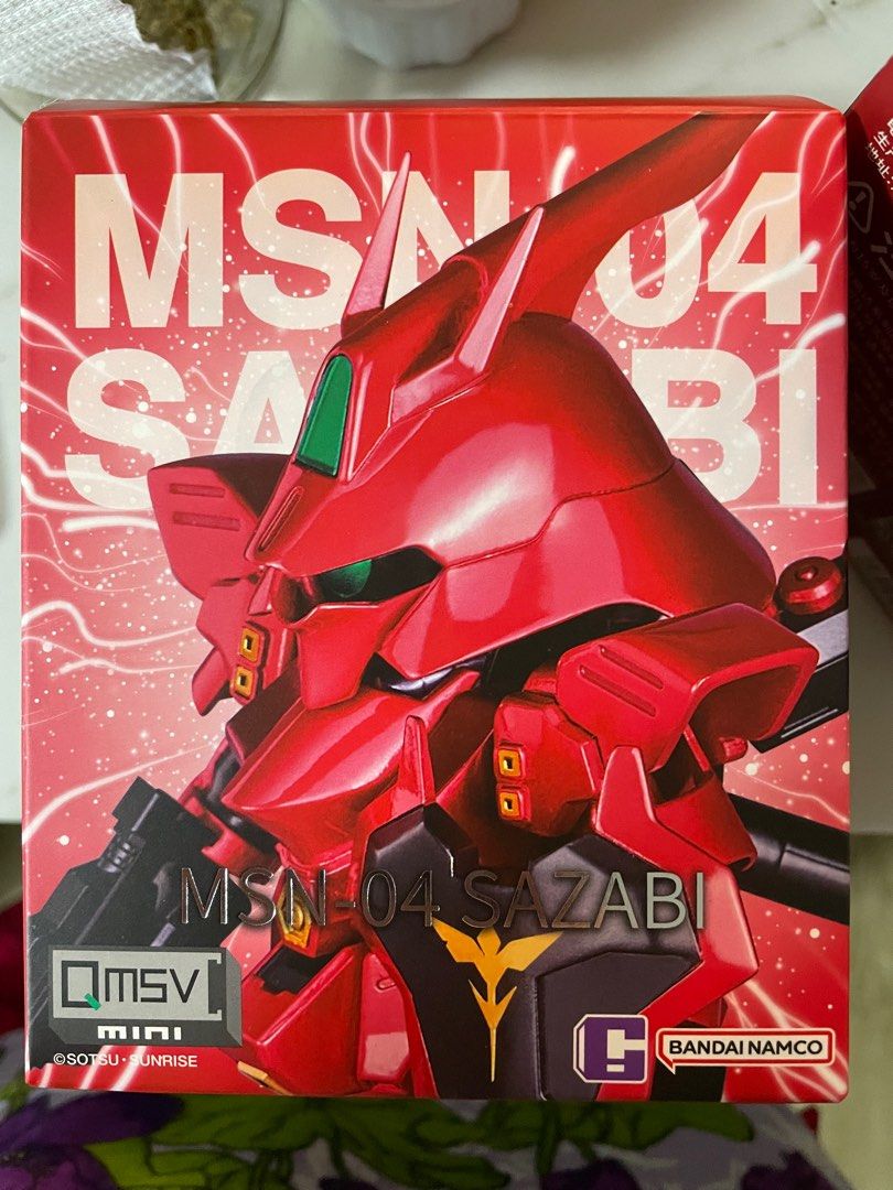 Qmsv mini Sazabi MSN-04 Bandai (Category: Gundam Model Kits) located in Singapore. Submitted by diytjan (Listing ID 1323375591, Image 1). Description: willing to trade with no.1 (Sazabi Weapon + Shield Ver.) Have no.3 (Marking ver) Otherwise, selling at $20 each.