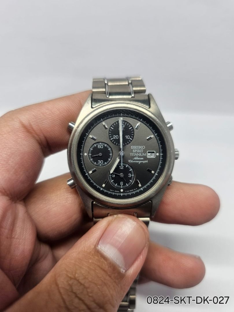 Seiko Spirit Titanium Alarm Chronograph, Men