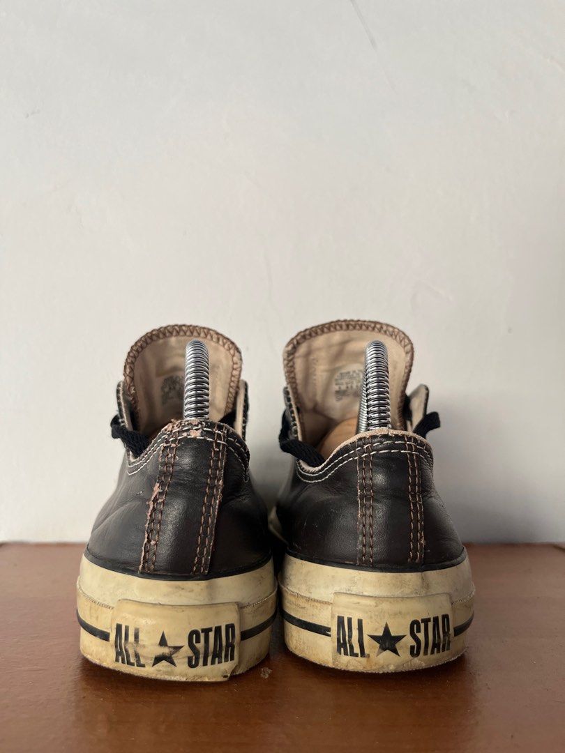 Size 5 authentic converse all star chucky taylor Brown leather sneaker uk4.5 used Women s Fashion Footwear Sneakers on Carousell
