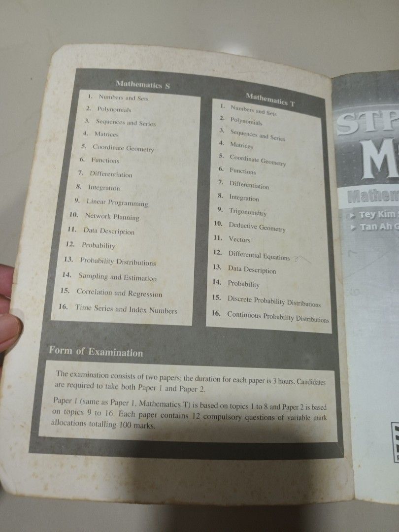 Stp Math Book 1 STPM mathematics S & mathematics T -Paper 1, Hobbies & Toys, Books ...