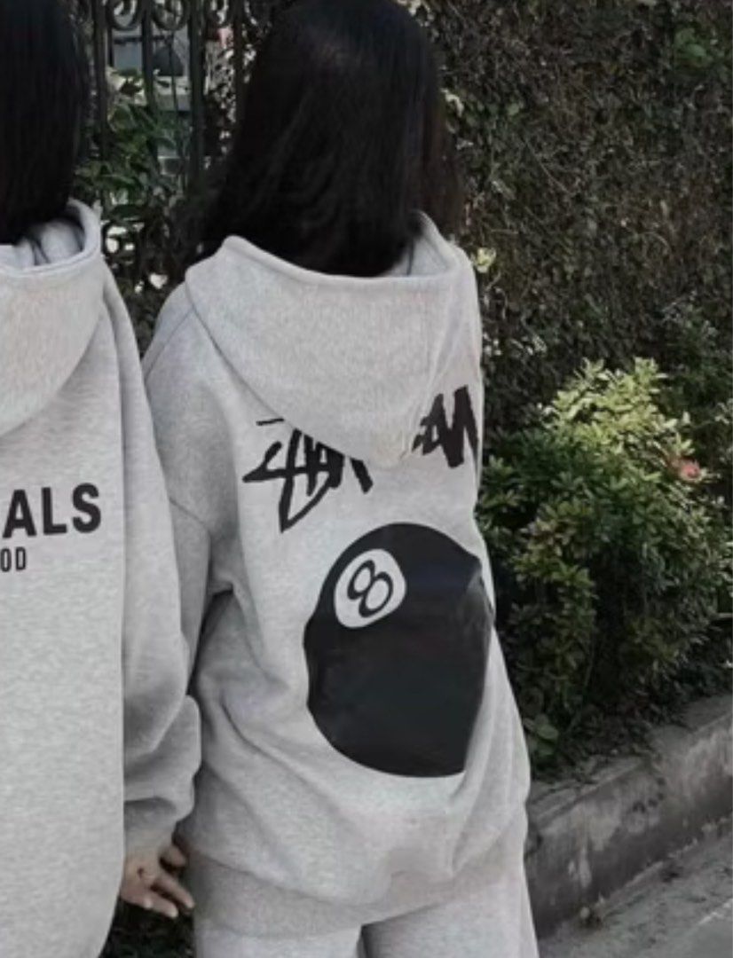 Stussy grey hoodie womens sales