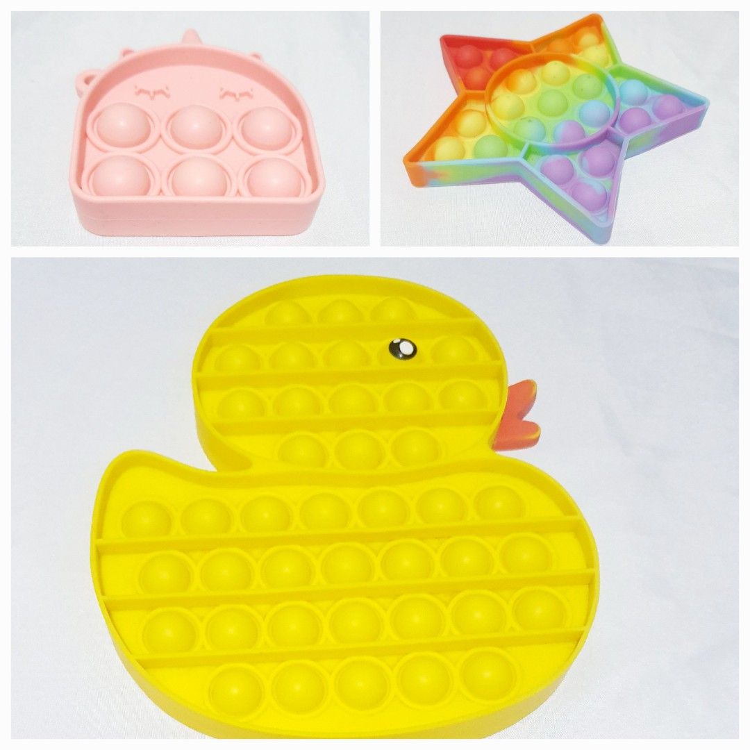 Take all push pop it toys (Category: Infant Playtime) located in Las Pinas. Submitted by cherry_luvs_dresses (Listing ID 1323305400, Image 1). Description: take all for only 120 duck - big size star - medium sIze unicorn- small size.
