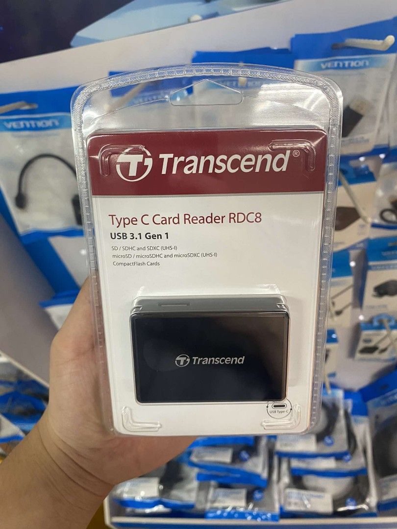 Transcend RDC8 SD/microSD/CF Card Reader USB Type-C 3.1 TS-RDC8K2 (Category: Hard Disks & Thumbdrives) located in Pasig City. Submitted by techubstoreandaccessories (Listing ID 1323320882, Image 2). Description: Transcend RDC8 SD/microSD/CF Card Reader USB Type-C 3.1 TS-RDC8K2 Ready for Pick Up / Delivery ‼️ 📌 DETAILS: ✅Actual Picture Posted. ✅BRAND NEW & ORIGINAL. ✅7 Days Replacement for Factory Defects and 1year Warranty. (Terms and conditions
