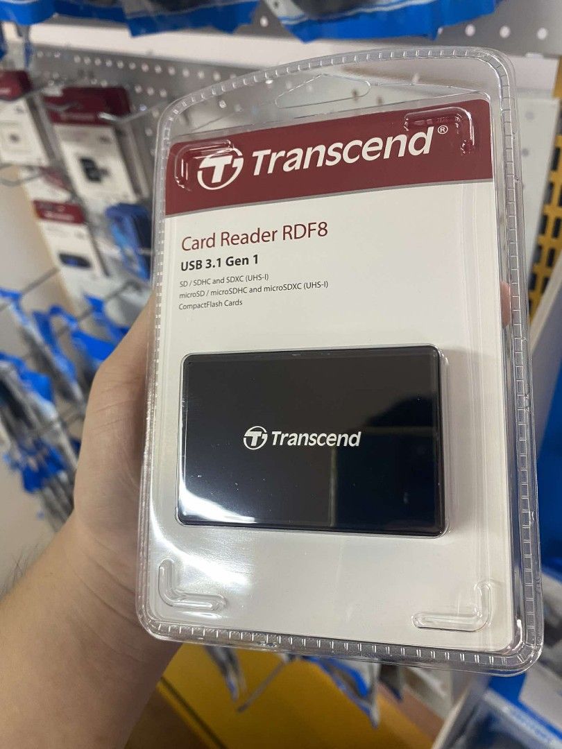 Transcend RDF8 SD/microSD/CF Card Reader USB 3.1 TS-RDF8K2 (Category: Hard Disks & Thumbdrives) located in Pasig City. Submitted by techubstoreandaccessories (Listing ID 1323320227, Image 1). Description: Transcend RDF8 SD/microSD/CF Card Reader USB 3.1 TS-RDF8K2 Ready for Pick Up / Delivery ‼️ 📌 DETAILS: ✅Actual Picture Posted. ✅BRAND NEW & ORIGINAL. ✅7 Days Replacement for Factory Defects and 1year Warranty. (Terms and conditions apply) ------