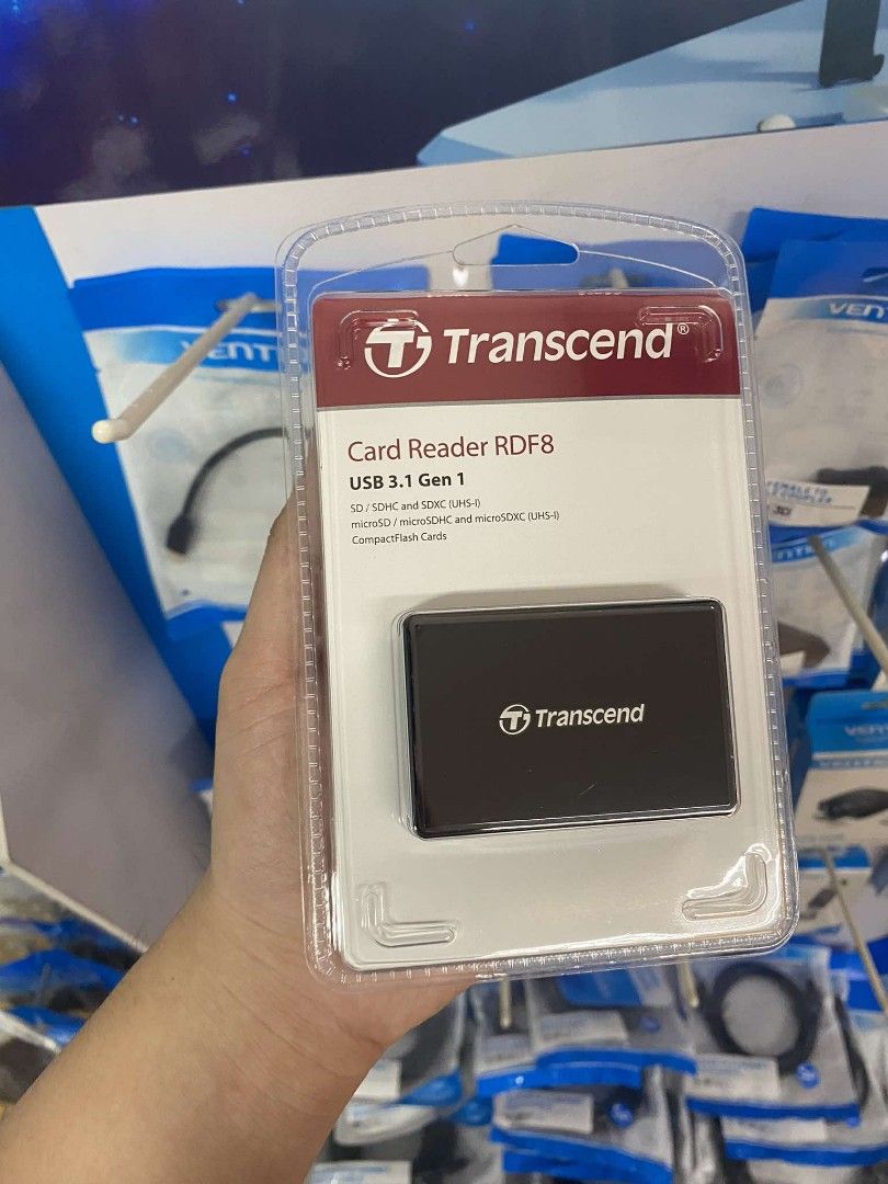 Transcend RDF8 SD/microSD/CF Card Reader USB 3.1 TS-RDF8K2 (Category: Hard Disks & Thumbdrives) located in Pasig City. Submitted by techubstoreandaccessories (Listing ID 1323320227, Image 2). Description: Transcend RDF8 SD/microSD/CF Card Reader USB 3.1 TS-RDF8K2 Ready for Pick Up / Delivery ‼️ 📌 DETAILS: ✅Actual Picture Posted. ✅BRAND NEW & ORIGINAL. ✅7 Days Replacement for Factory Defects and 1year Warranty. (Terms and conditions apply) ------
