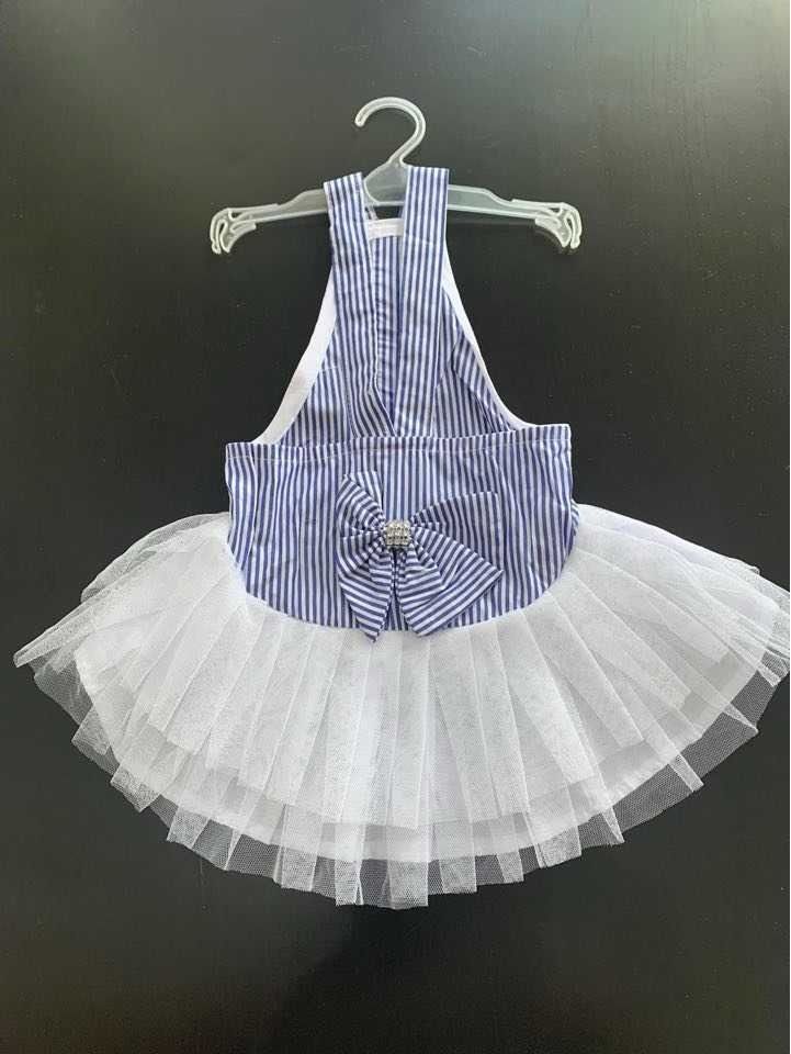 Tulle Dress for Dogs (Category: Pet Clothing) located in Wyndham Vale. Submitted by mishmashcoau (Listing ID 1323353669, Image 2). Description: Fur Babies OOTD’s Tulle Dress for Dogs Available Colours: Pink – Small Stripes – Small & Medium Denim Blue - Small Measurements: Clothes Sizes 1.Small Dress Length : 45 cm Half Waist : 23 cm 2. Medium Dress Length : 53 cm Half Waist : 25 cm DOGS SIZE CHART 1.XXS – Chua2x, Tea cup Poodls Length: 15 -17 cm 