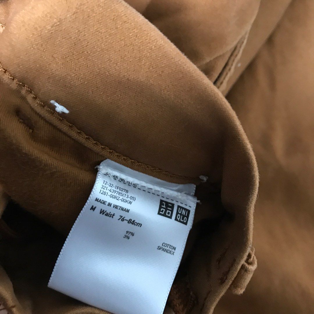 Uniqlo Stretch Comfort Pants (Category: Jeans) located in Marikina City. Submitted by tagpi (Listing ID 1323349129, Image 2). Description: Size tag in the photos. Orange Brown color PROMO: Buy 3 pants from my profile for 1,000 pesos. Buy ALL 5 pants for 1500 pesos In very good condition. Color may vary due to lighting. Shipping fee must be shouldered by buyer. Lalamove or Grab Express is an option. Payment through Gcash. RFS: Decluttering .