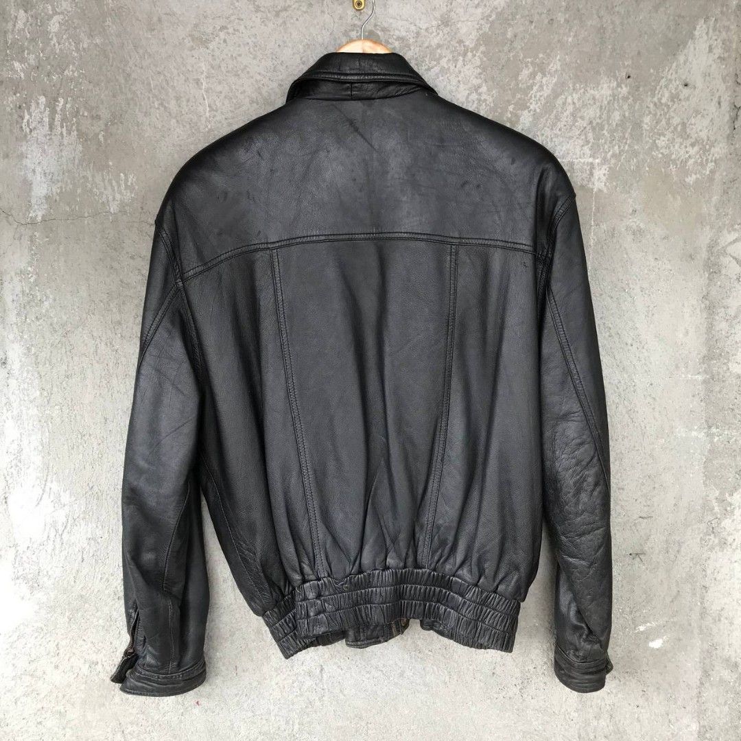 80s 眩し Vtg A-2 real leather bomber jacket