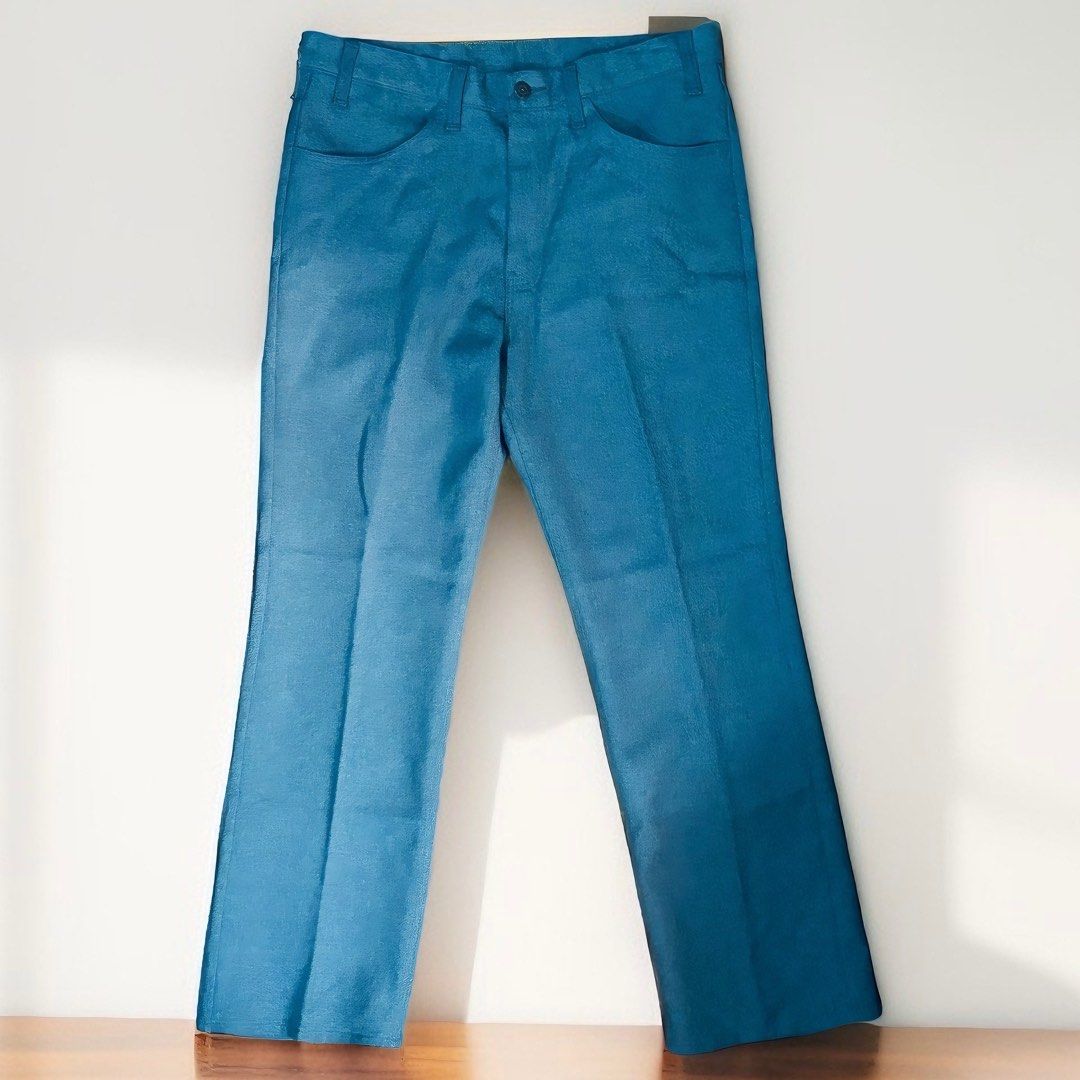 Vintage 90s Levis Polyester Grey Pants with Silver Tab Tag