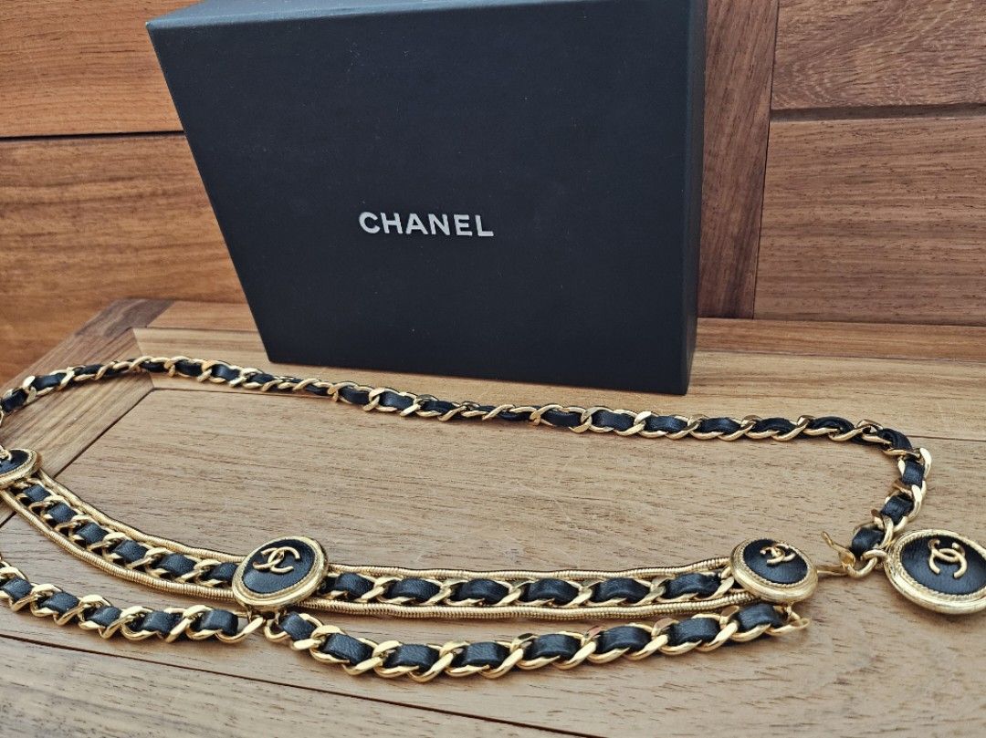 Vintage chanel chain belt top