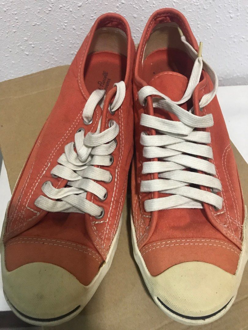 Vintage Converse Jack Purcell 90 s Orange Canvas
