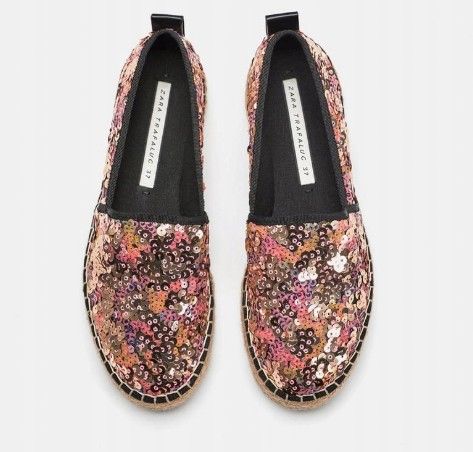 Zara sequin espadrilles top