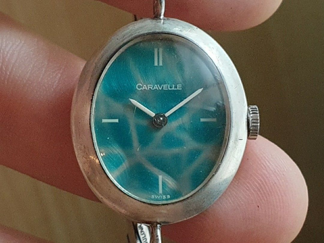 Caravelle silver watch outlet